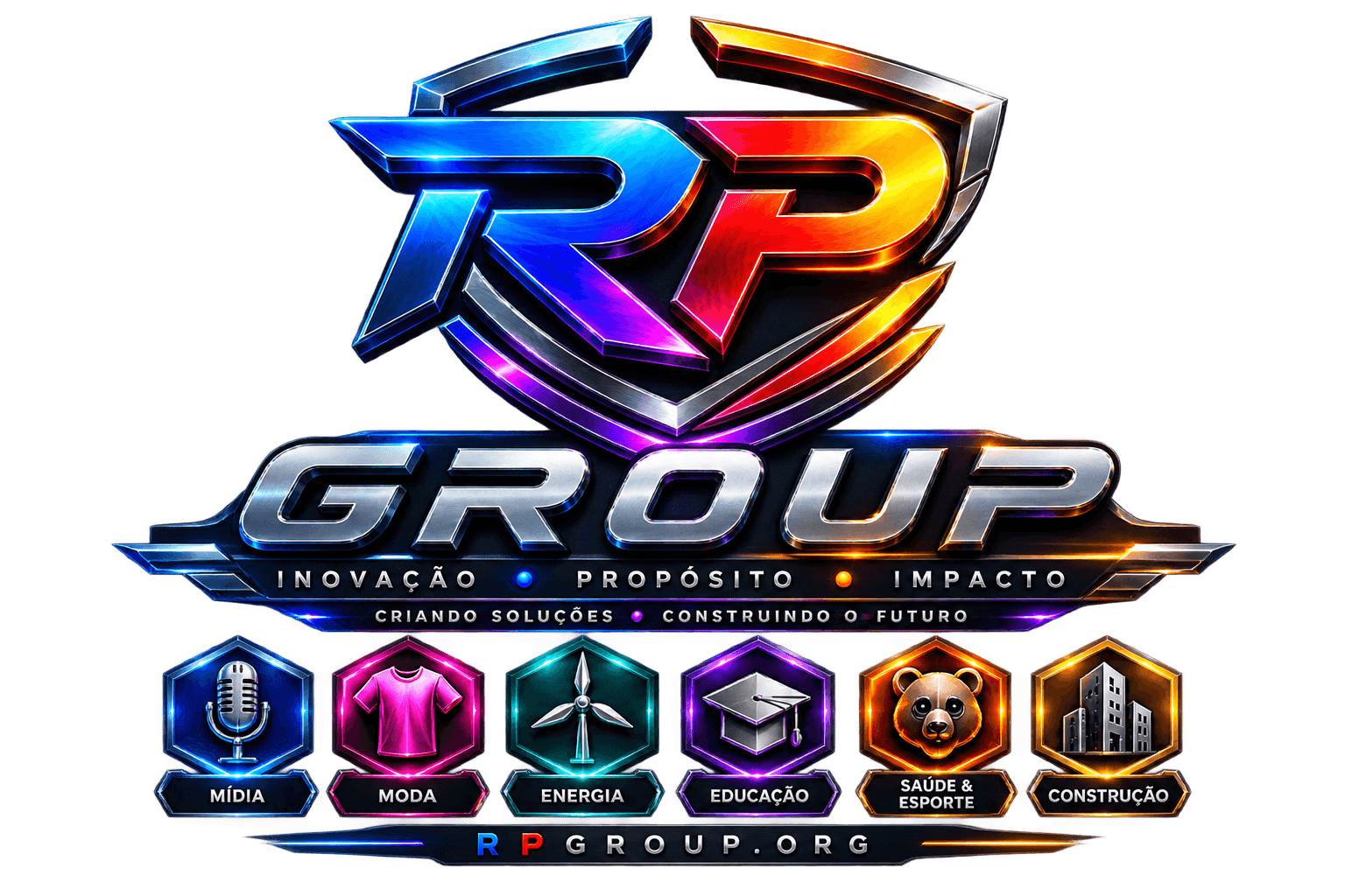 Composição RP Group com os setores de atuação do grupo